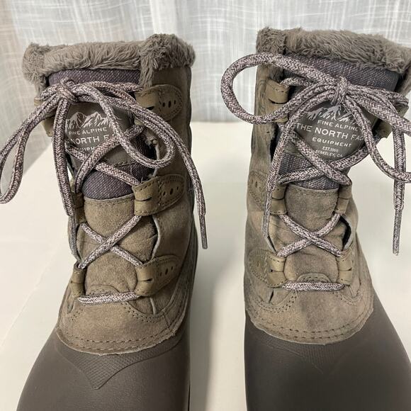 The North Face Womens Shellista Shorty Winter Boot 7.5 Brown Waterproof Faux Fur - Picture 6 of 15